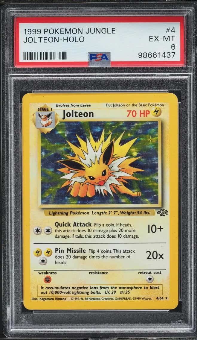 Jungle Holo Jolteon, Jungle, PSA 6
