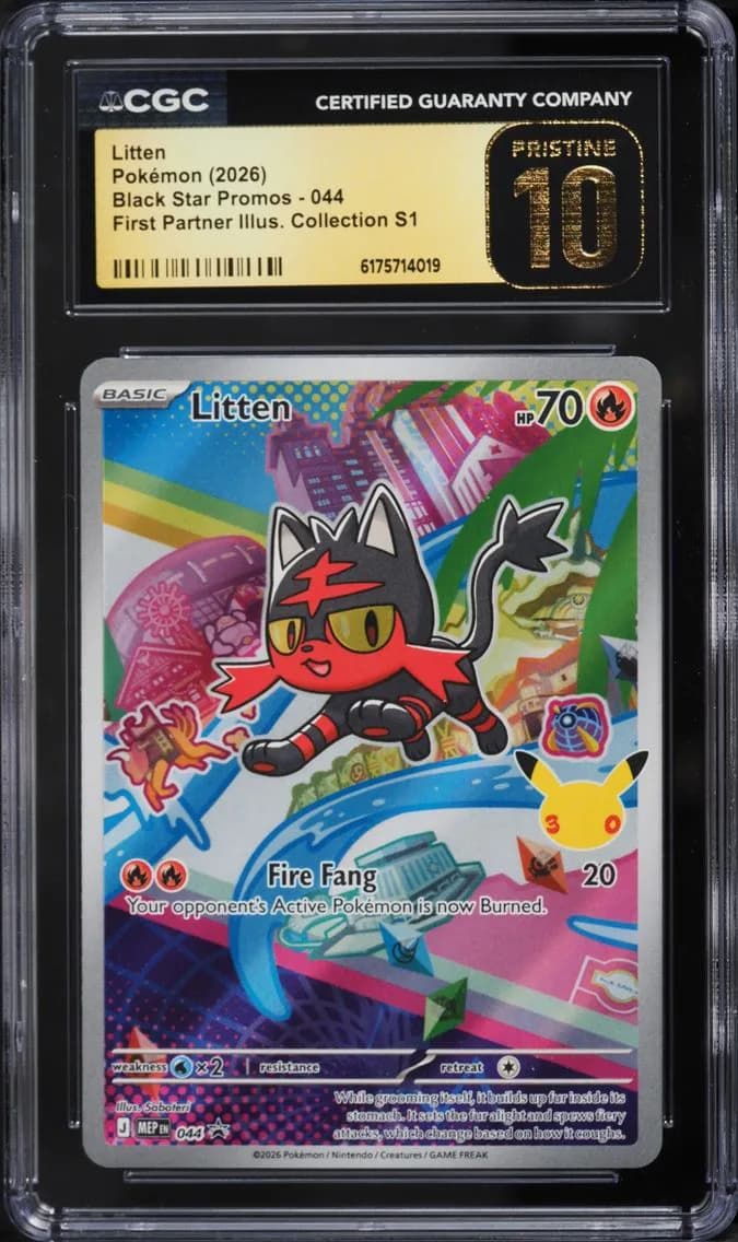 Litten, Black Star Promos - Mega Evolution MEP EN, CGC 10