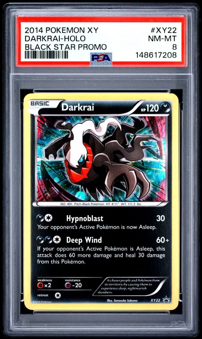 Darkrai-Holo, XY Black Star Promo, PSA 8
