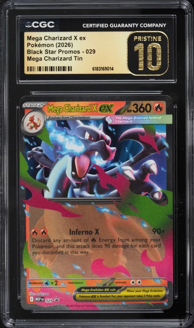 Mega Charizard X ex, Black Star Promos - Mega Evolution MEP EN, CGC 10