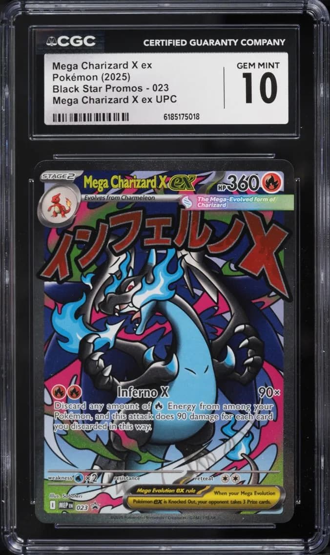 Mega Charizard X Ex, Black Star Promos - Mega Evolution MEP EN, CGC 10
