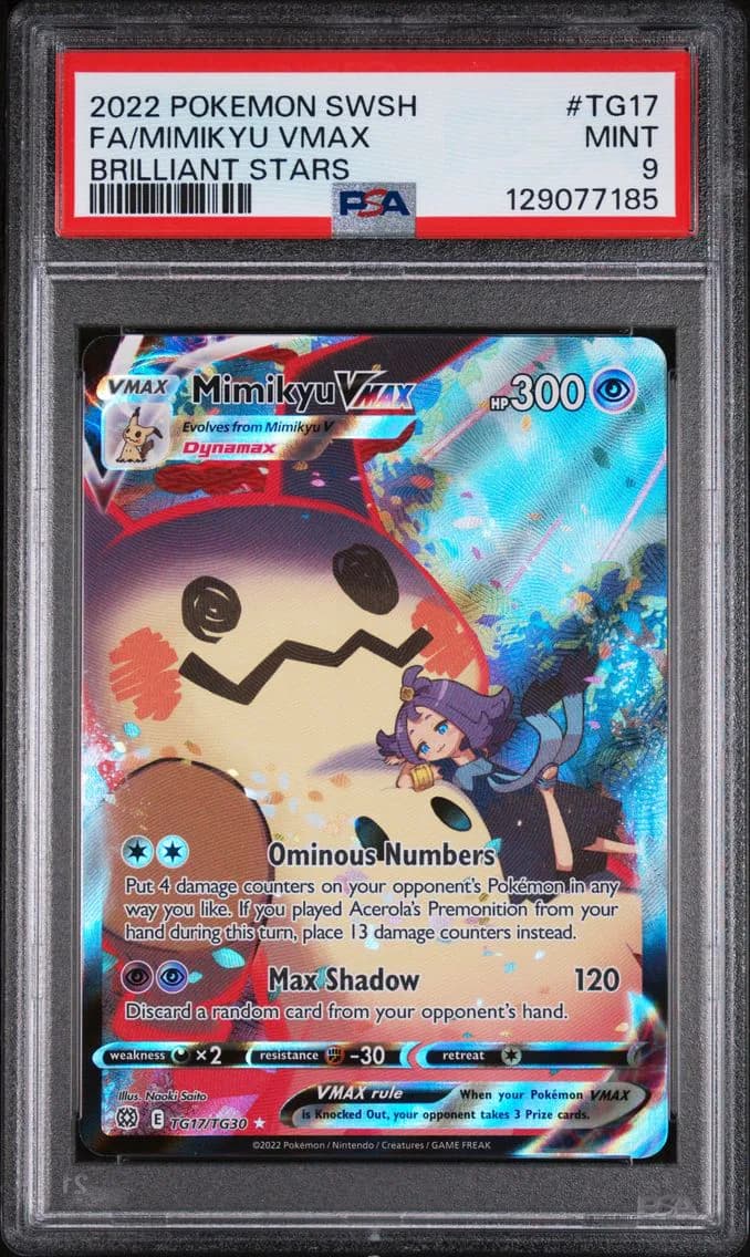 Mimikyu VMAX, Sword & Shield Brilliant Stars, PSA 9
