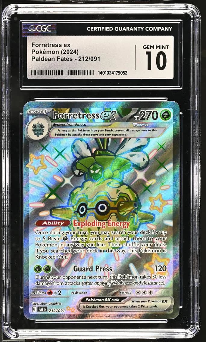 Forretress ex, Paldean Fates, CGC 10
