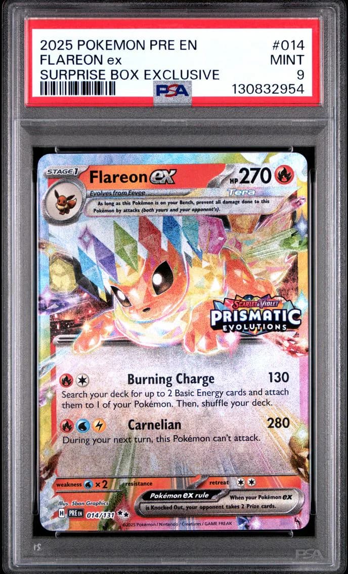 Flareon EX, Prismatic Evolutions, PSA 9
