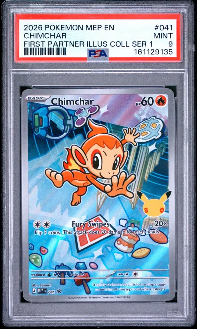 Chimchar, Me Black Star Promo, PSA 9