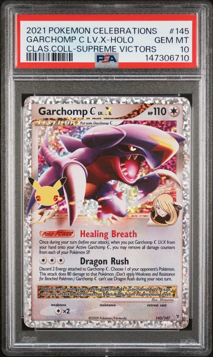 Garchomp C LV.X-Holo, Celebrations Classic Collection, PSA 10
