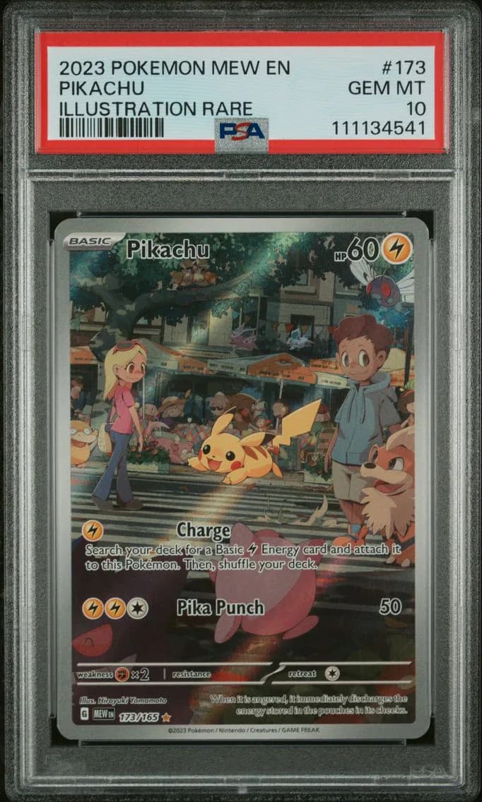 Pikachu, 151, PSA 10