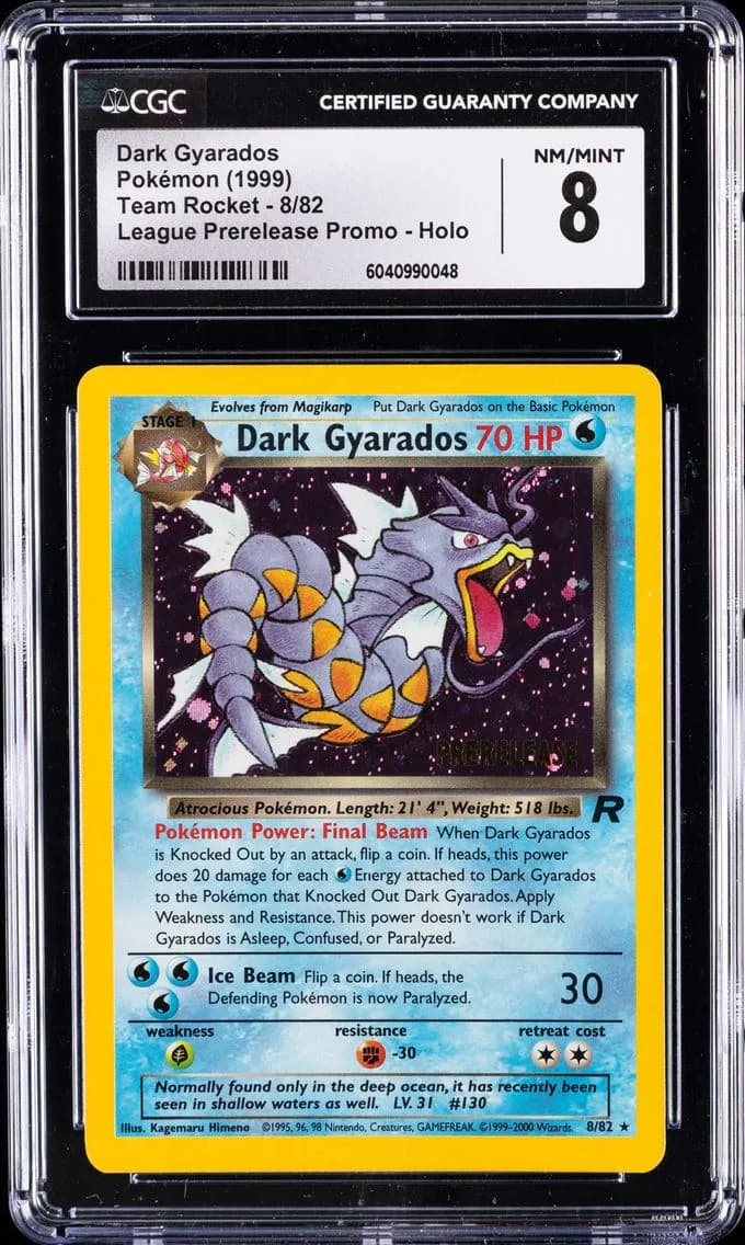 Dark Gyarados-Holo, Team Rocket - Unlimited, CGC 8