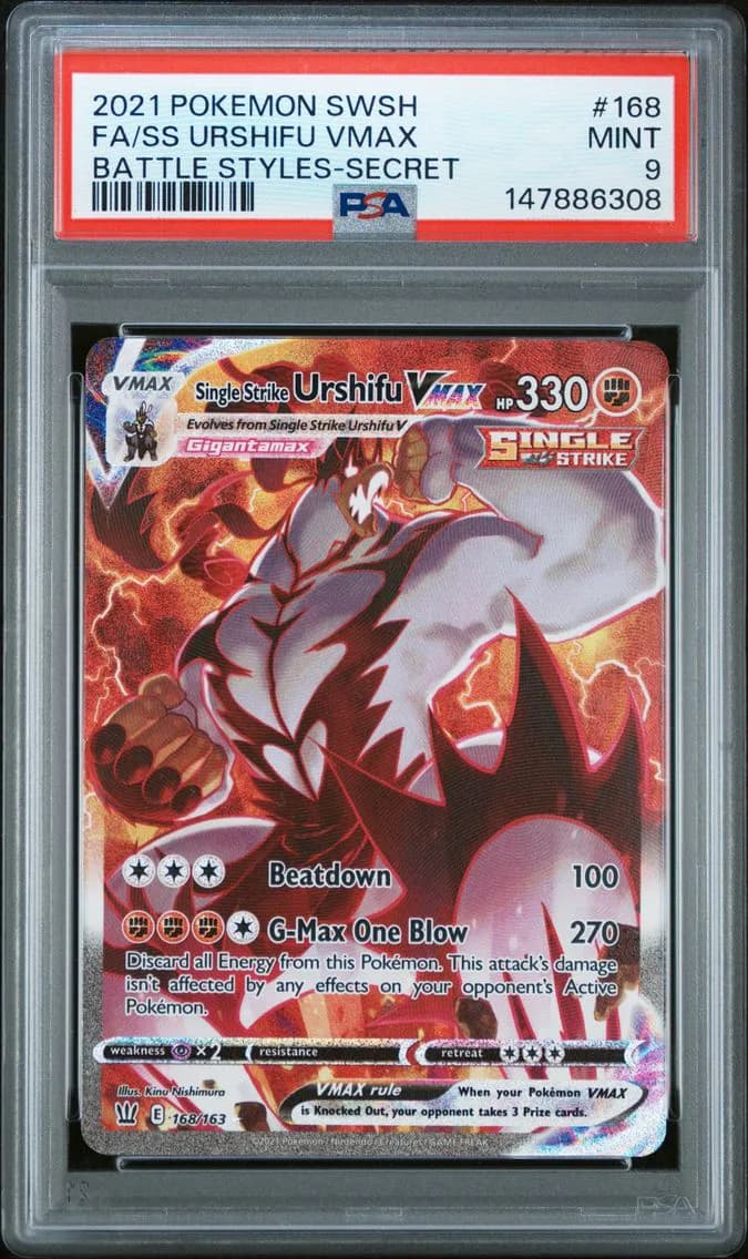 Single Strike Urshifu VMAX, Sword & Shield Battle Styles, PSA 9