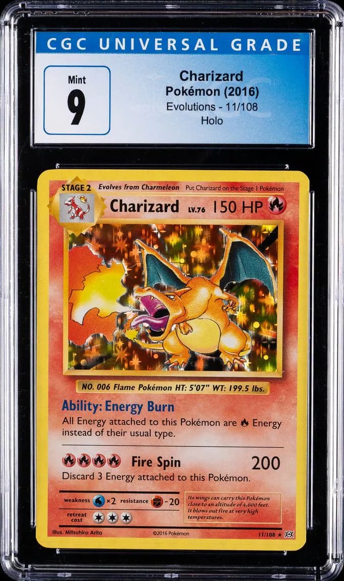 Charizard-Holo, Evolutions, CGC 9