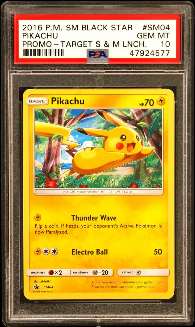 Pikachu, SM Black Star Promo, PSA 10