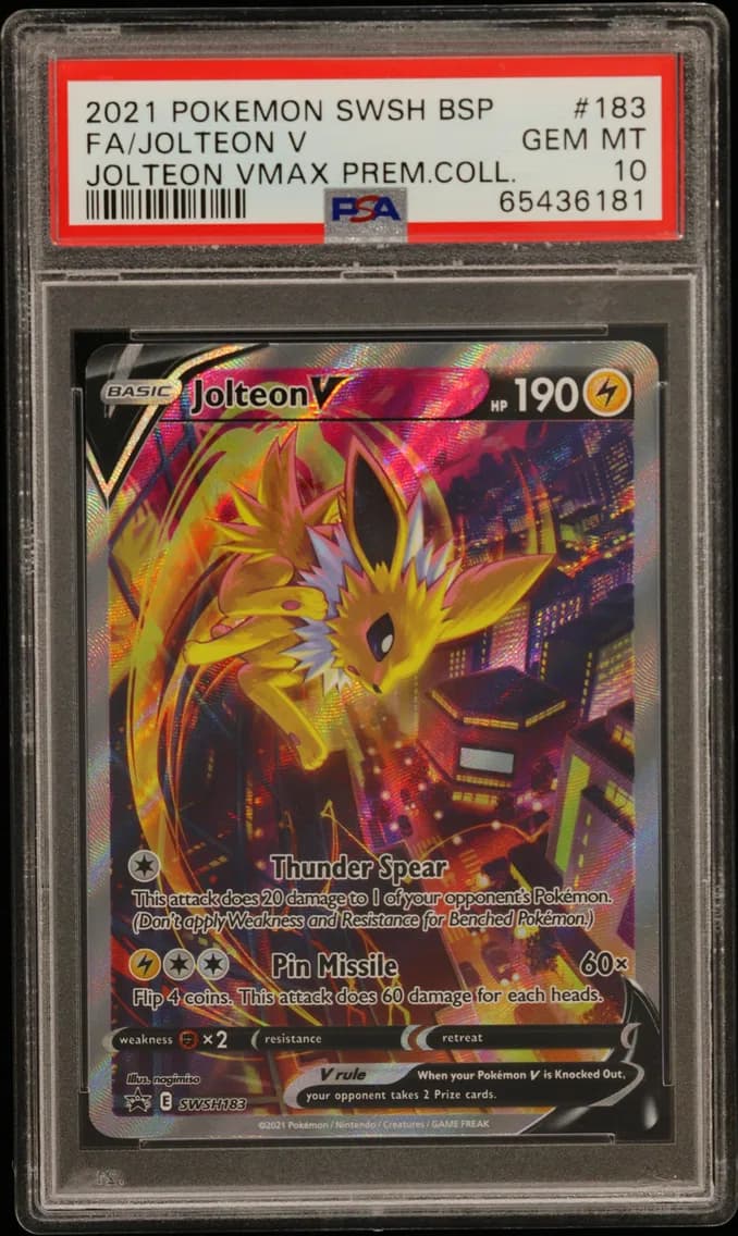 Jolteon V, Swsh Black Star Promo, PSA 10