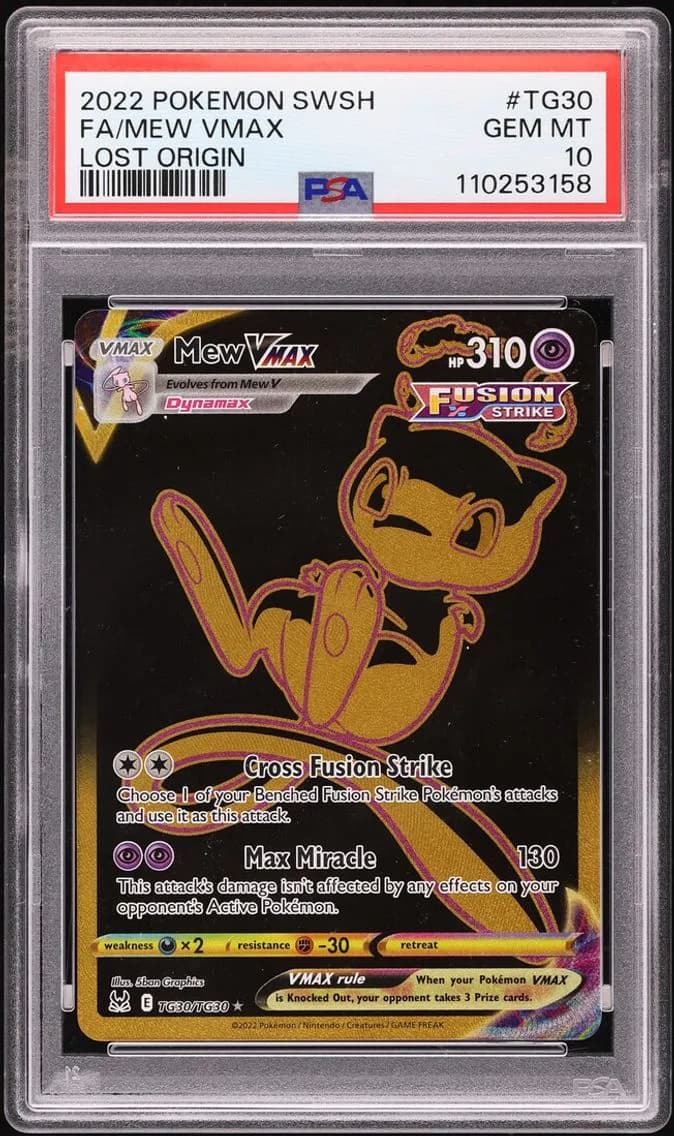 Mew VMAX, Sword & Shield Lost Origin, PSA 10