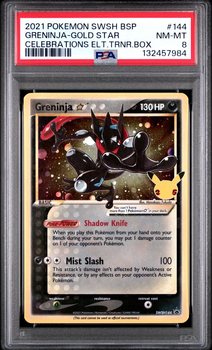 Greninja-Gold Star, Swsh Black Star Promo, PSA 8