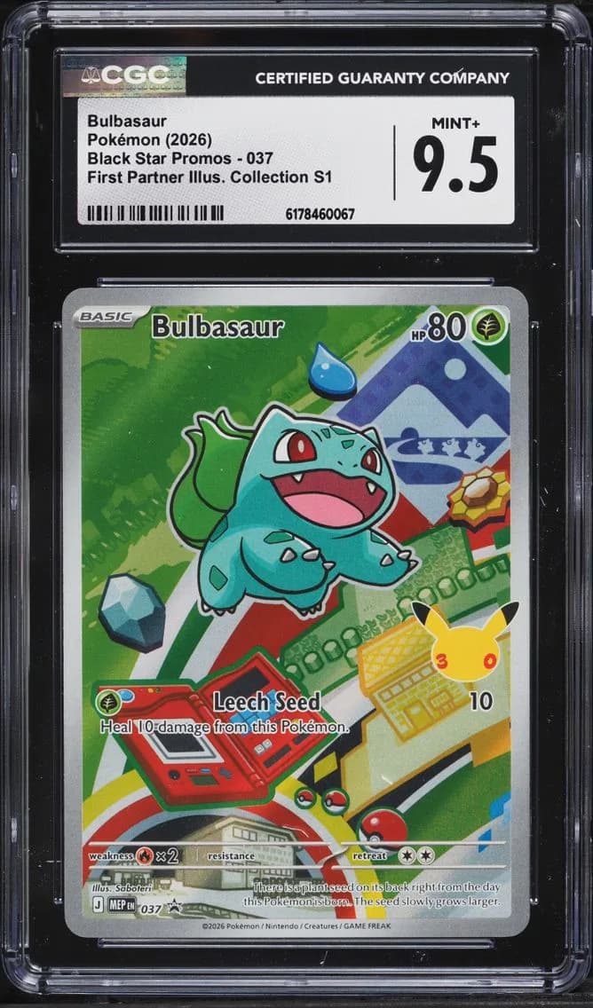 Bulbasaur, Black Star Promos - Mega Evolution MEP EN, CGC 9.5