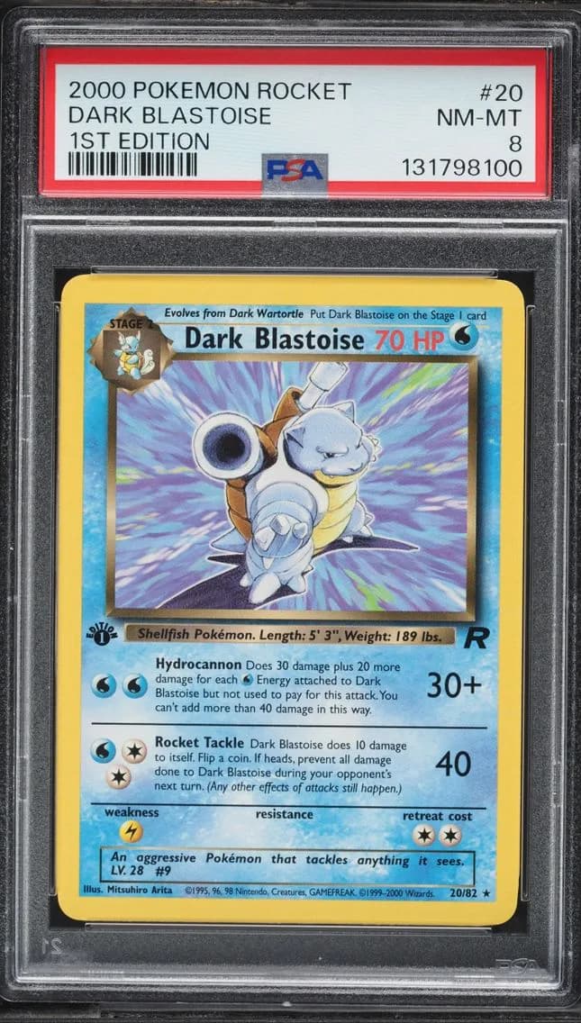 Dark Blastoise, Rocket, PSA 8