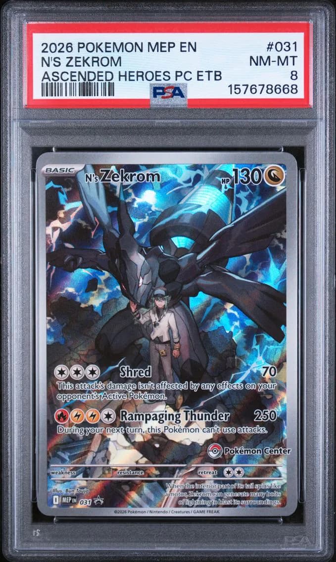 N's Zekrom, Me Black Star Promo, PSA 8