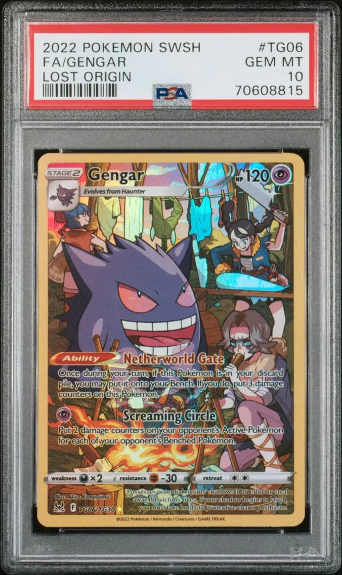 Gengar, Sword & Shield Lost Origin, PSA 10