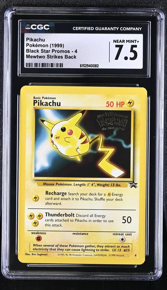 Pikachu, Black Star Promos - WotC, CGC 7.5