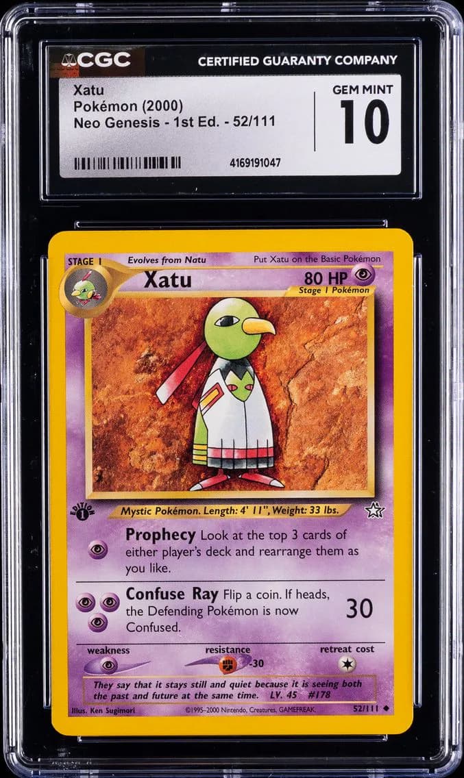 Xatu, Neo Genesis - 1st Edition, CGC 10