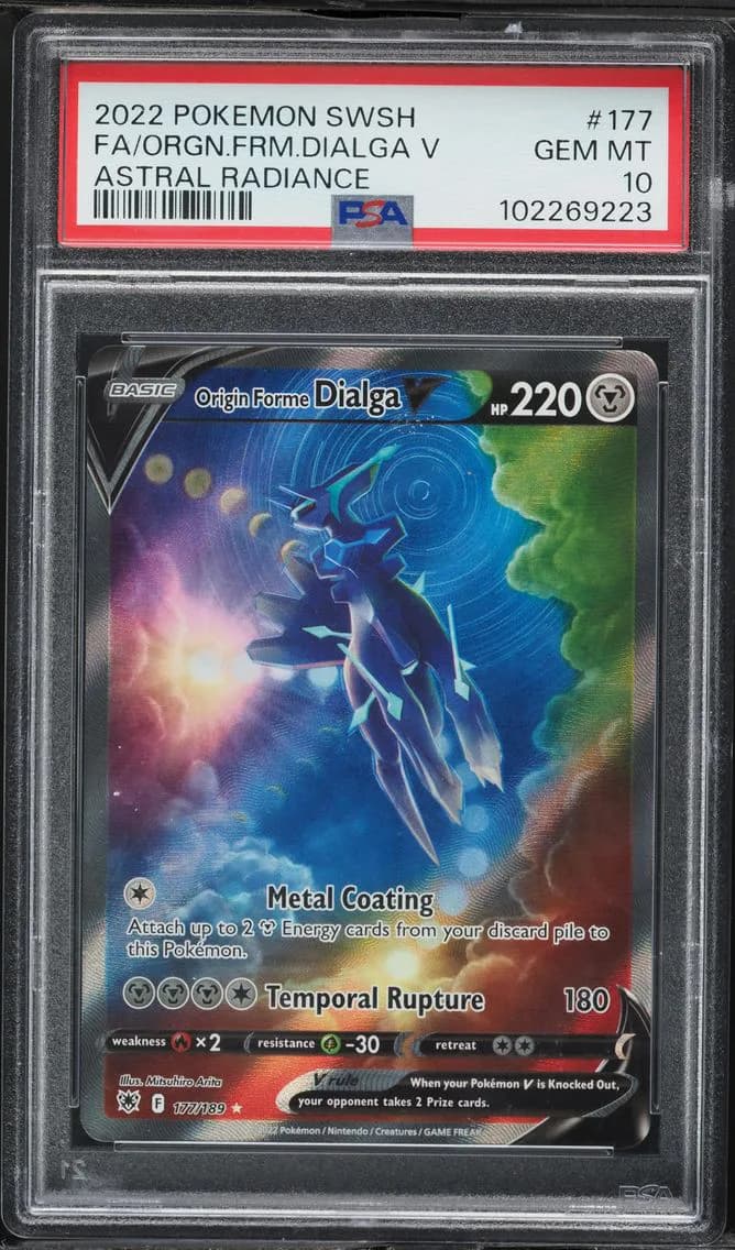 Origin Forme Dialga V, Sword & Shield Astral Radiance, PSA 10