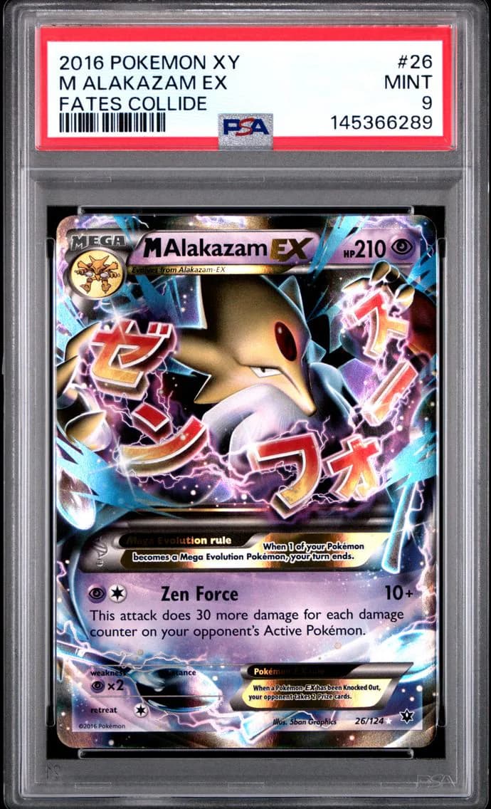 M Alakazam EX, XY Fates Collide, PSA 9