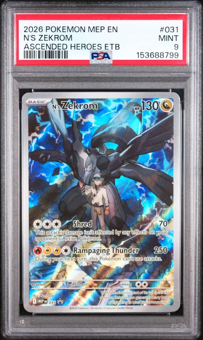 N's Zekrom, Me Black Star Promo, PSA 9