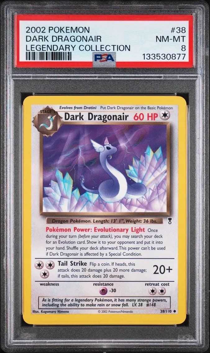 Dark Dragonair, Legendary Collection, PSA 8