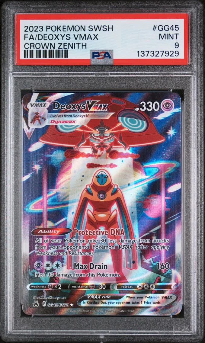 Deoxys VMAX, Sword and Shield Crown Zenith, PSA 9
