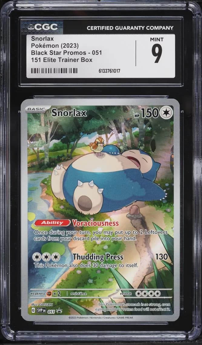 Snorlax, Black Star Promos - Scarlet & Violet SVPEN, CGC 9