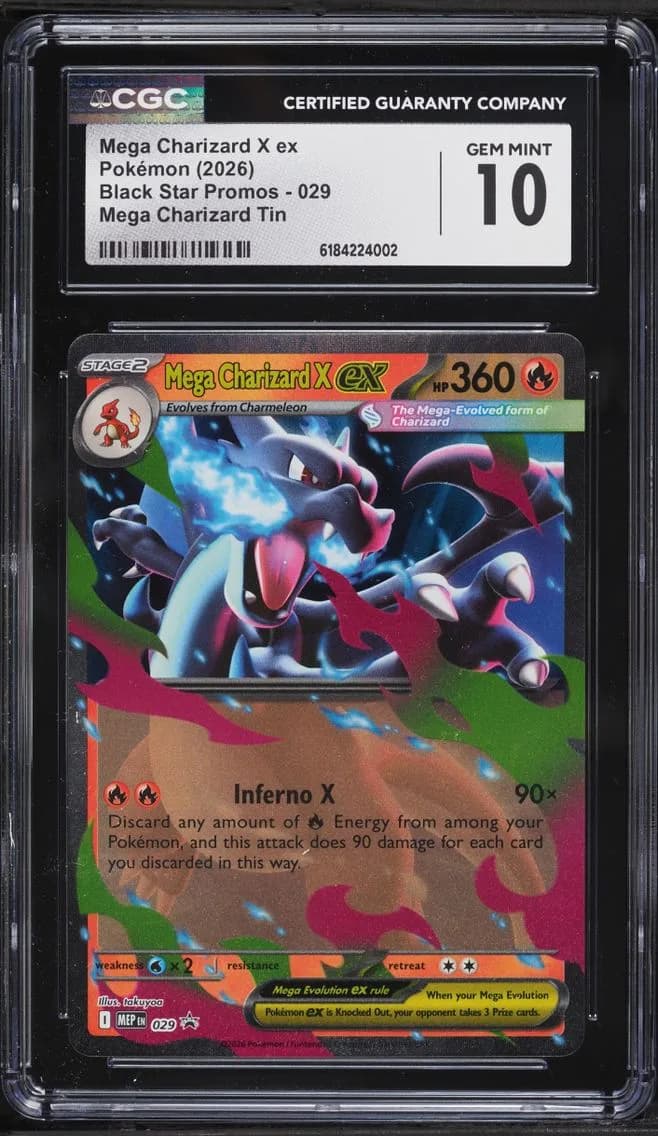 Mega Charizard X EX, Black Star Promos - Mega Evolution MEP EN, CGC 10
