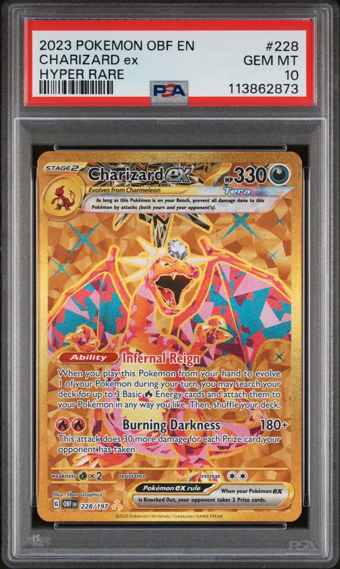 Charizard EX, Obsidian Flames, PSA 10