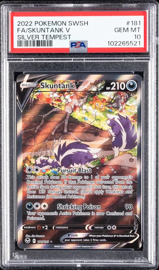 Skuntank V, Sword & Shield Silver Tempest, PSA 10