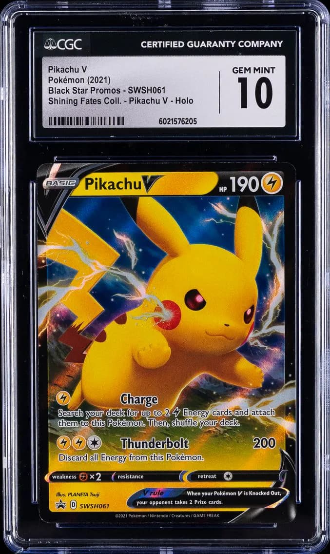 Pikachu V, Black Star Promos - Sword & Shield, CGC 10