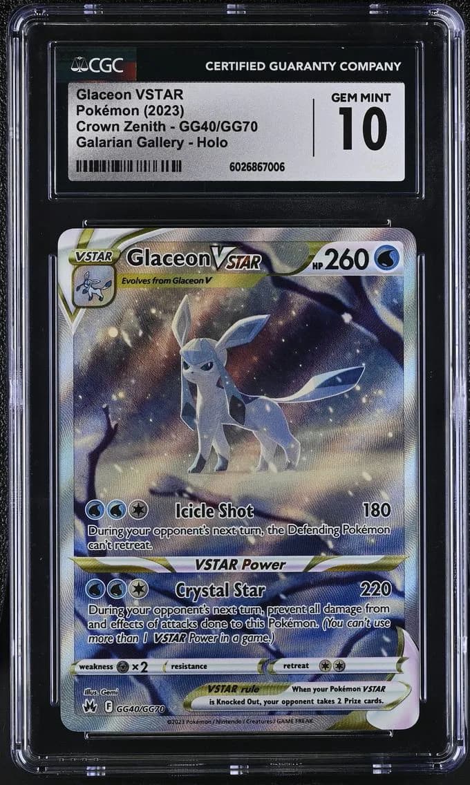 Glaceon VSTAR, Crown Zenith, CGC 10