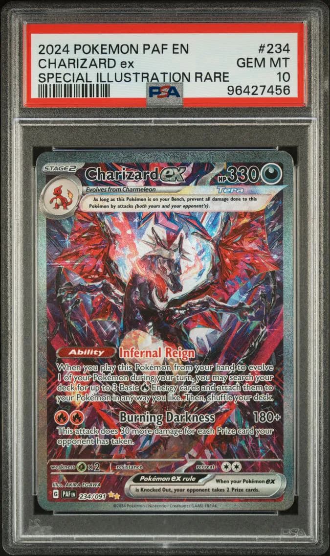 Charizard EX, Paldean Fates, PSA 10
