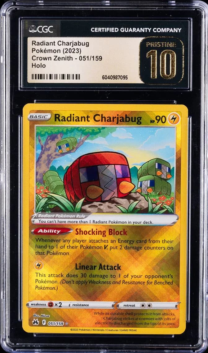 Radiant Charjabug, Crown Zenith, CGC 10