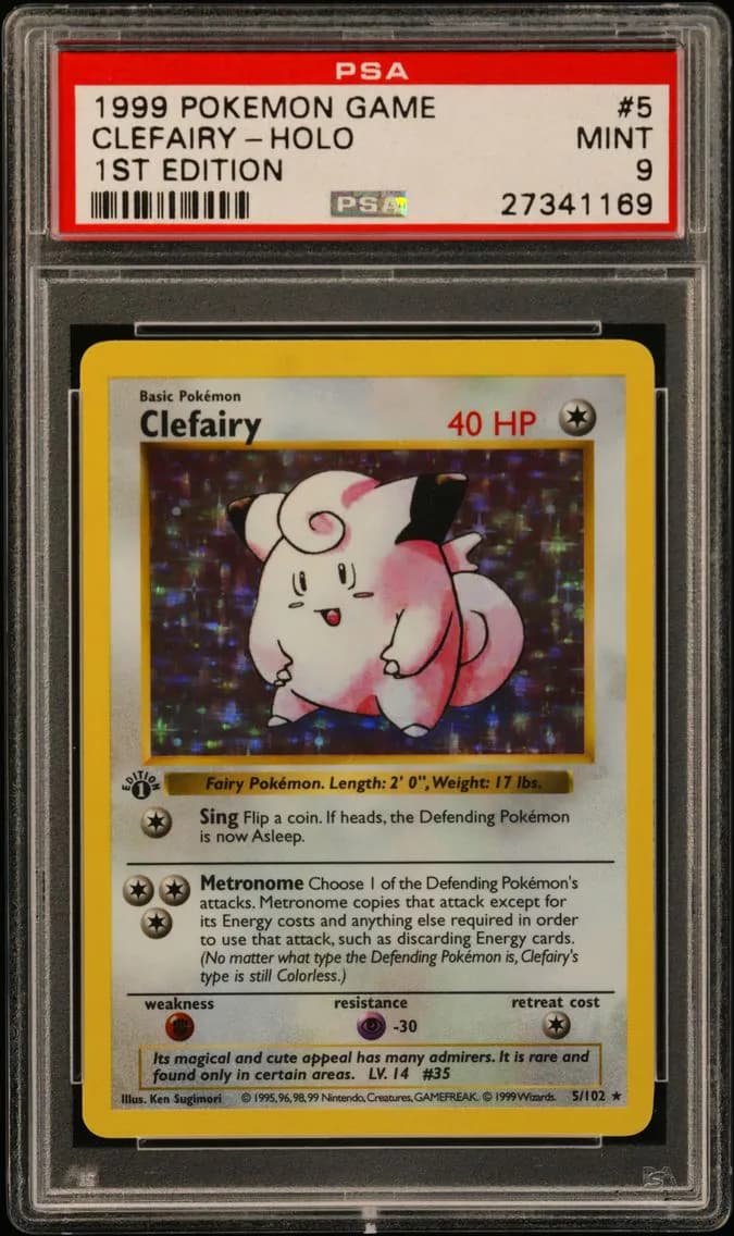 Clefairy-Holo 1st Edition, Game, PSA 9
