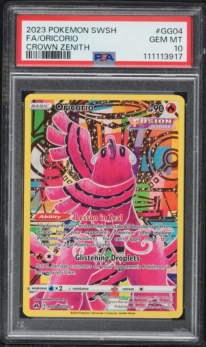Oricorio, Sword and Shield Crown Zenith, PSA 10