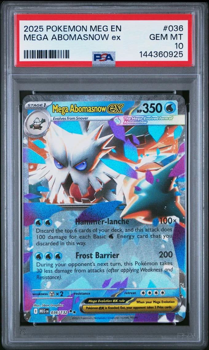 Mega Abomasnow EX, Mega Evolution, PSA 10