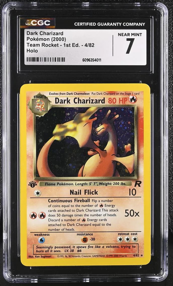 Dark Charizard, Team Rocket - 1st Edition, CGC 7