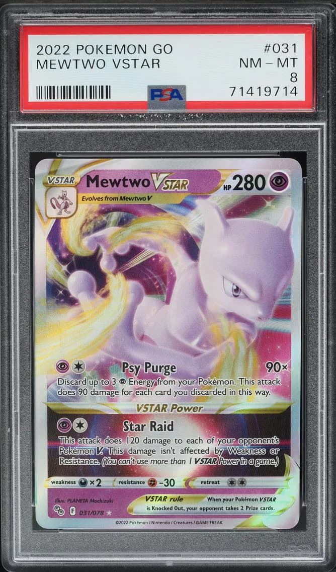 Mewtwo VSTAR, Go, PSA 8