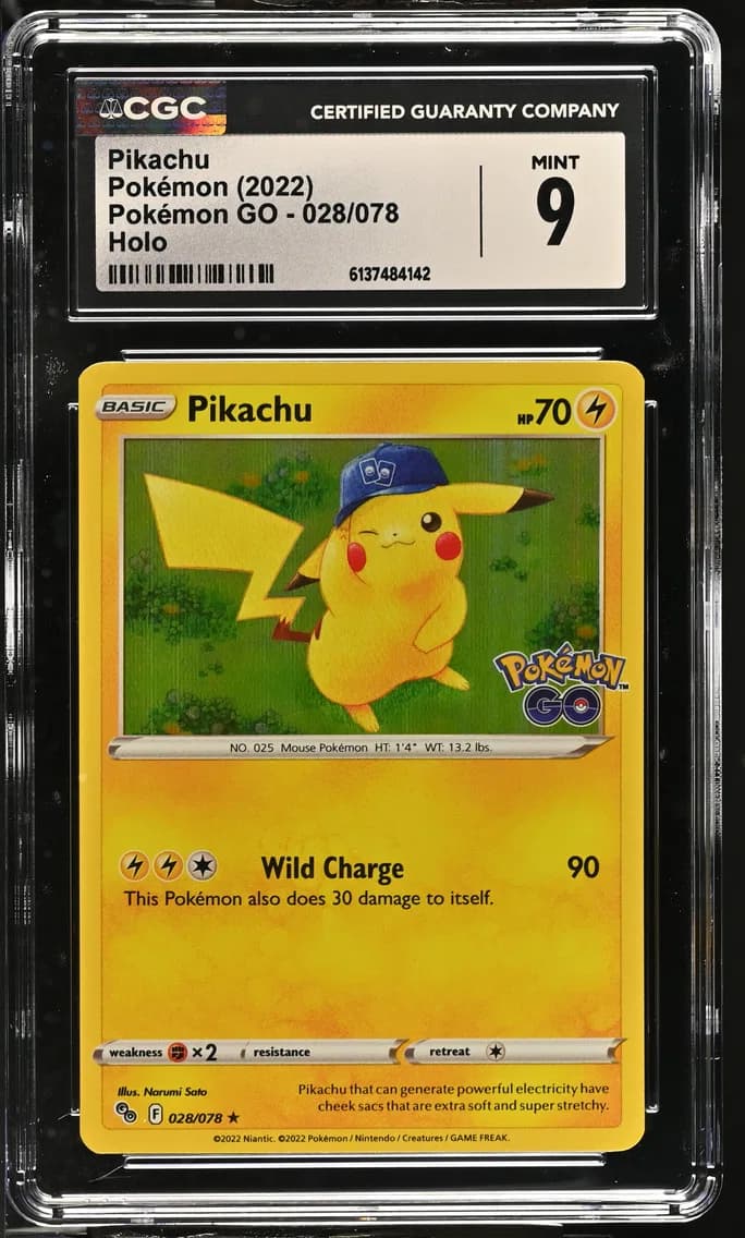 Pikachu, Pokémon GO, CGC 9