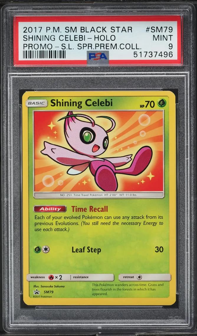 Shining Celebi-Holo, SM Black Star Promo, PSA 9