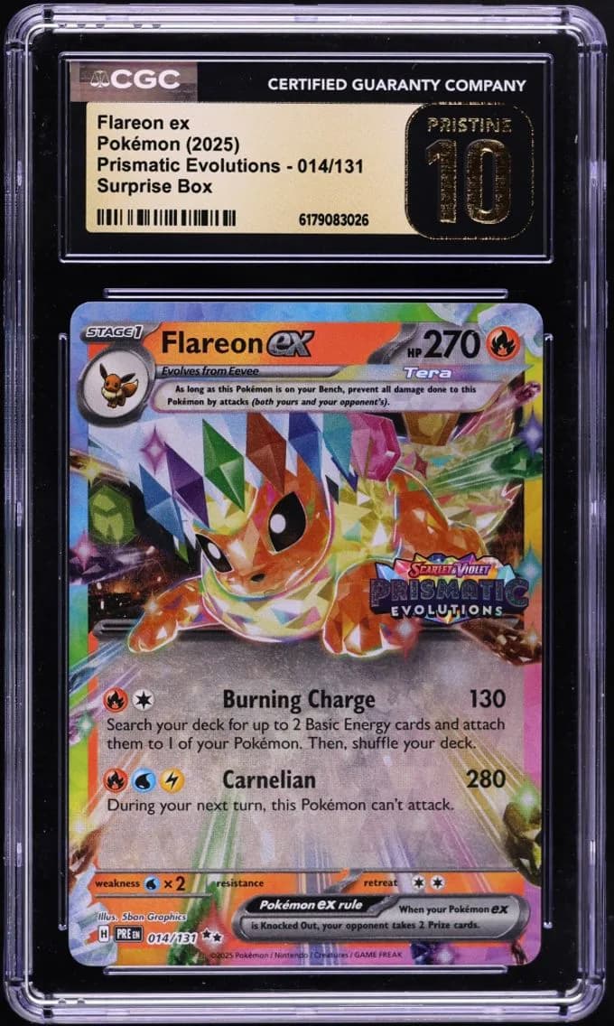 Flareon ex, Prismatic Evolutions, CGC 10