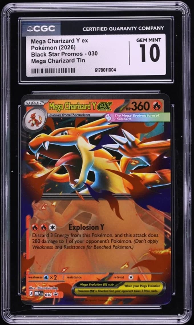 Mega Charizard Y ex, Black Star Promos - Mega Evolution MEP EN, CGC 10
