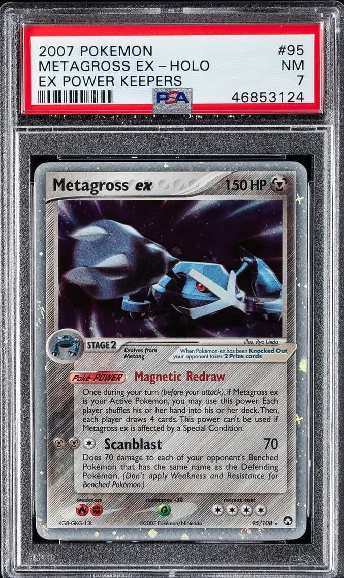 Metagross EX-Holo, EX Power Keepers, PSA 7