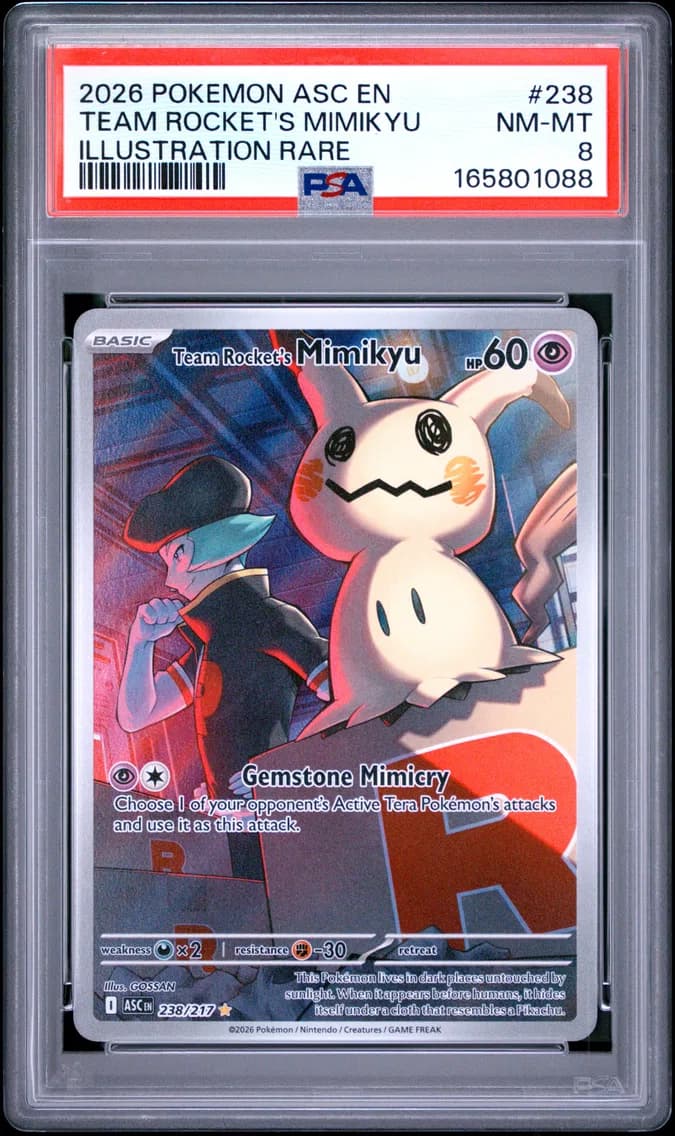 Team Rocket's Mimikyu, Ascended Heroes, PSA 8
