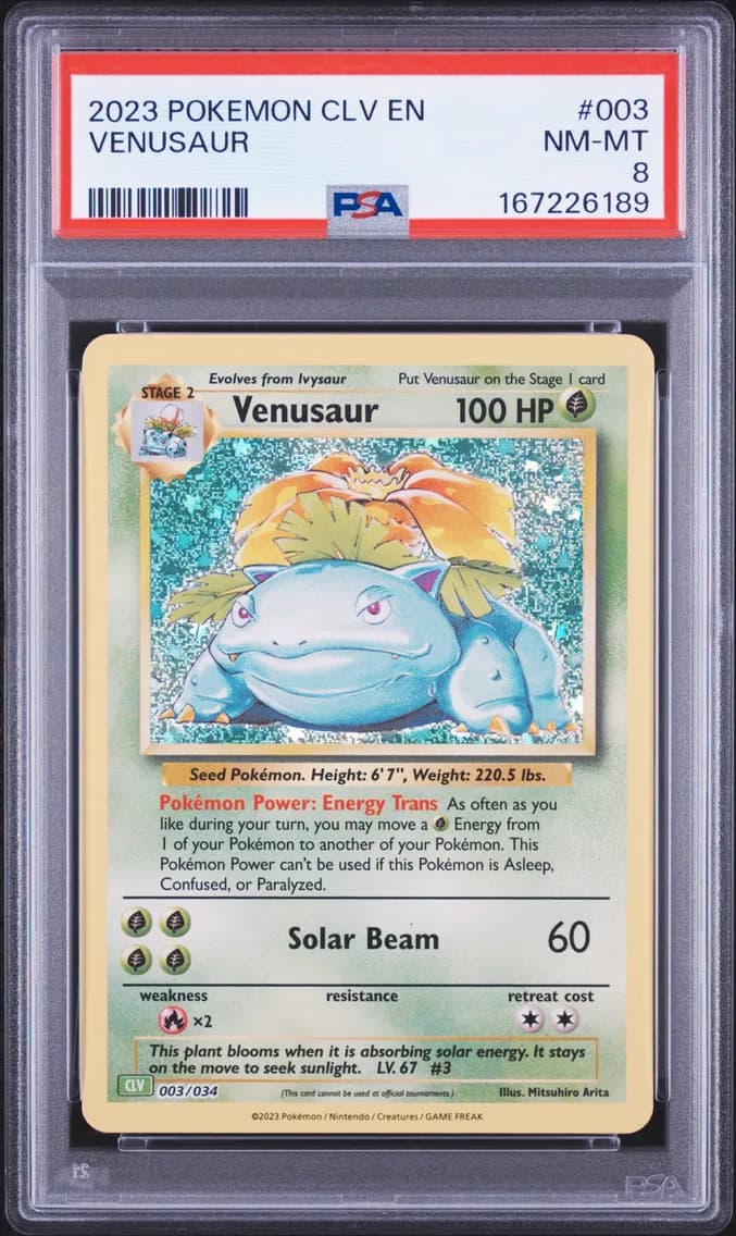 Venusaur, CLV-Trading Card Game Classic Venusaur & Lugia EX Deck, PSA 8