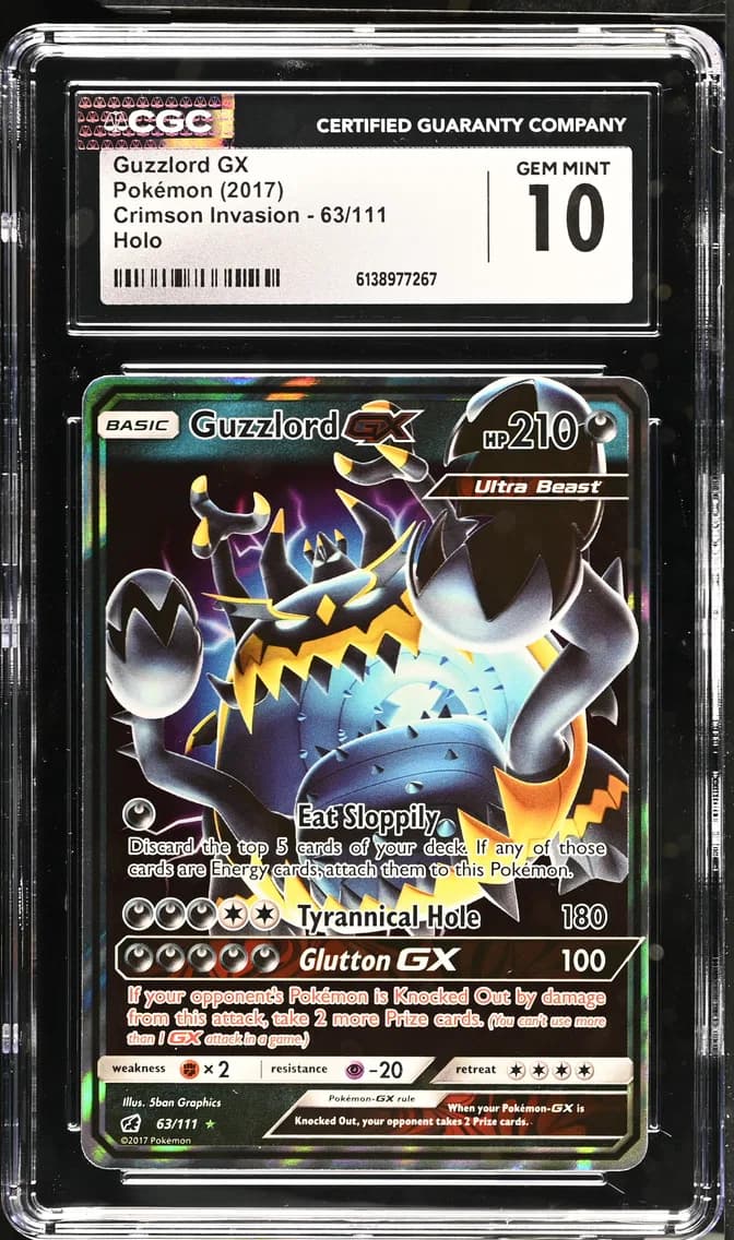 Guzzlord GX, Crimson Invasion, CGC 10